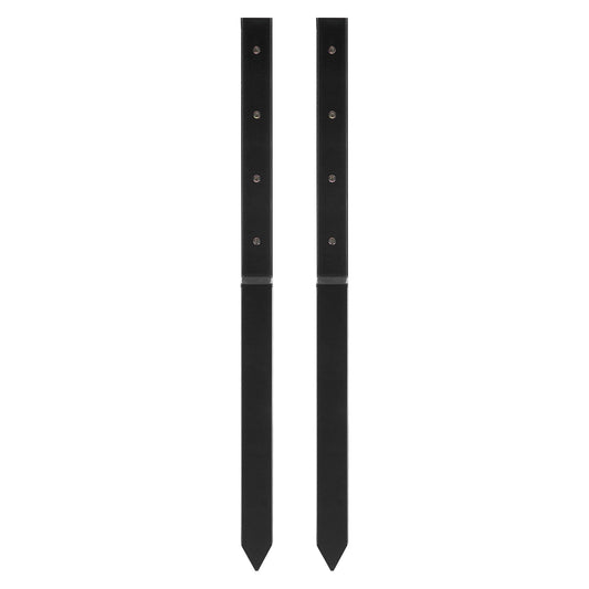 Fence Post Anchor Repair Kit, 2 Pack Inner Diameter 5 x5 cm Heavy Duty Steel Fence Post Support Stakes, Anchor Ground Spike for Repair Tilted, Broken Wood Fence Post
