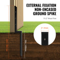 Fence Post Anchor 2 Pack 5x5cm Steel Repair Kit Ground Spike