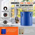 Fryer Grease Bucket 22.7L Oil Disposal Carbon Steel Blue