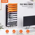 File Wall Rack Mesh 10 Pockets Office School Storage Organiser