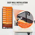 File Wall Rack Mesh 10 Pockets Office School Storage Organiser