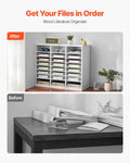 Literature Organizer 24 Compartment Office Mailbox White Wooden