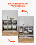 Literature Organizer 24 Compartment Office Mailbox White Wooden