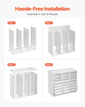 Literature Organizer 24 Compartment Office Mailbox White Wooden