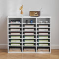 Literature Organizer 24 Compartment Office Mailbox White Wooden