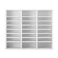 Literature Organizer 24 Compartment Office Mailbox White Wooden