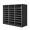 Literature Organizer 24 Compartment Wooden Mailbox Sorter Grey
