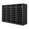 Literature Organizer 36 Compartment Wooden Mailbox Sorter Grey