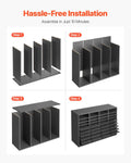 Literature Organizer 36 Compartment Wooden Mailbox Sorter Grey