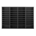 Literature Organizer 36 Compartment Wooden Mailbox Sorter Grey