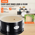 Kids Drum Set 5-Piece 406mm Bass Toms Snare Cymbal Throne Sticks Black