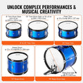 Artiss 5-Piece Kids Drum Set 406mm Blue Beginner Starter Kit