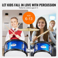 Artiss 5-Piece Kids Drum Set 406mm Blue Beginner Starter Kit