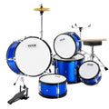 Artiss 5-Piece Kids Drum Set 406mm Blue Beginner Starter Kit