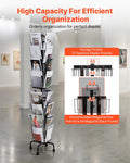 32 Pocket Rotating Postcard Display Stand 360° Spinning Card Rack