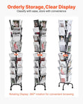 32 Pocket Rotating Postcard Display Stand 360° Spinning Card Rack