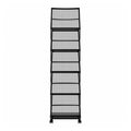 Foldable 5 Pocket Magazine Rack w/ Wheels Metal Floor Stand