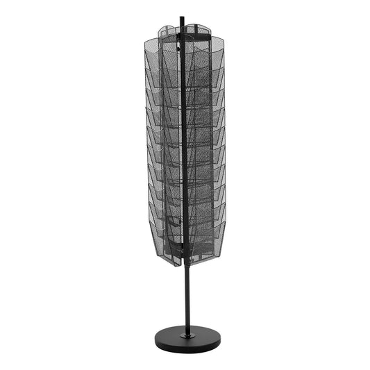 Rotating Brochure Display Rack 30 Pockets Magazine Literature Stand