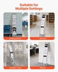 Magazine Rack 10 Pocket Floor Standing Metal Display Silver