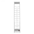 Magazine Rack 10 Pocket Floor Standing Metal Display Silver