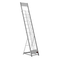 Magazine Rack 10 Pocket Floor Standing Metal Display Silver