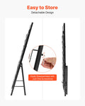 Brochure Display Rack 20 Pocket Magazine Literature Stand Black