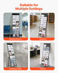 Brochure Display Rack 20 Pocket Magazine Literature Stand Black