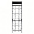 Brochure Display Rack 20 Pocket Magazine Literature Stand Black