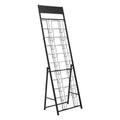 Brochure Display Rack 20 Pocket Magazine Literature Stand Black