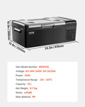 Portable Car Refrigerator Freezer 15L Compressor Single Zone
