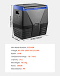 Portable Car Refrigerator 35L Compressor Single Zone Fridge Freezer