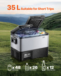 Portable Car Refrigerator 35L Dual Zone Compressor Cooler Freezer
