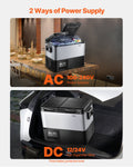 Portable Car Refrigerator 35L Dual Zone Compressor Cooler Freezer