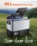 Portable Car Refrigerator 45L Dual Zone Compressor Cooler