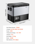 Portable Car Refrigerator 45L Dual Zone Compressor Cooler