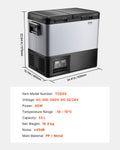 Portable Car Refrigerator 55L Dual Zone Compressor Cooler Freezer