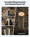 Fence Post Driver T Post Manual Rammer Heavy Duty 6.1in Garden Yard