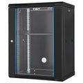 15U Wall Mount Network Cabinet Server Rack Enclosure Glass Door