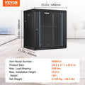 Wall Mount Network Server Cabinet 393.7mm Deep Rack Enclosure