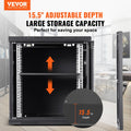9U Wall Mount Server Cabinet 39cm Deep Locking Glass Door