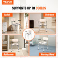 VEVOR Commode Chair Bedside Adjustable Height 350LBS 5.8L Bucket