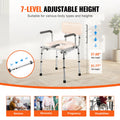 VEVOR Commode Chair Bedside Adjustable Height 350LBS 5.8L Bucket