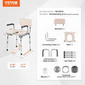 VEVOR Commode Chair Bedside Adjustable Height 350LBS 5.8L Bucket