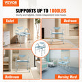 VEVOR Commode Chair Bedside Portable Toilet 5-Level Height Adjustable 1000LBS