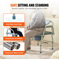 VEVOR Commode Chair Bedside Portable Toilet 5-Level Height Adjustable 1000LBS