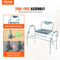 VEVOR Commode Chair Bedside Portable Toilet 5-Level Height Adjustable 1000LBS