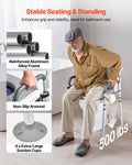 Bedside Commode Chair 227kg Capacity 4-in-1 Portable Toilet Padded