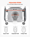 Bedside Commode Chair 227kg Capacity 4-in-1 Portable Toilet Padded
