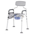 Bedside Commode Chair 227kg Capacity 4-in-1 Portable Toilet Padded