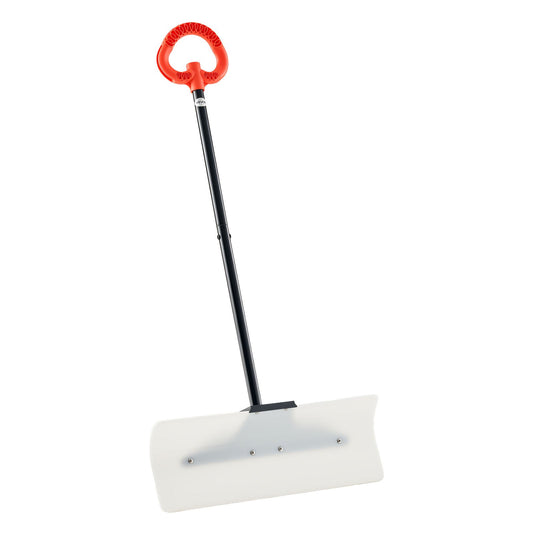 Snow Pusher Shovel 61cm Wide HDPE Plastic Blade Ergonomic Grip